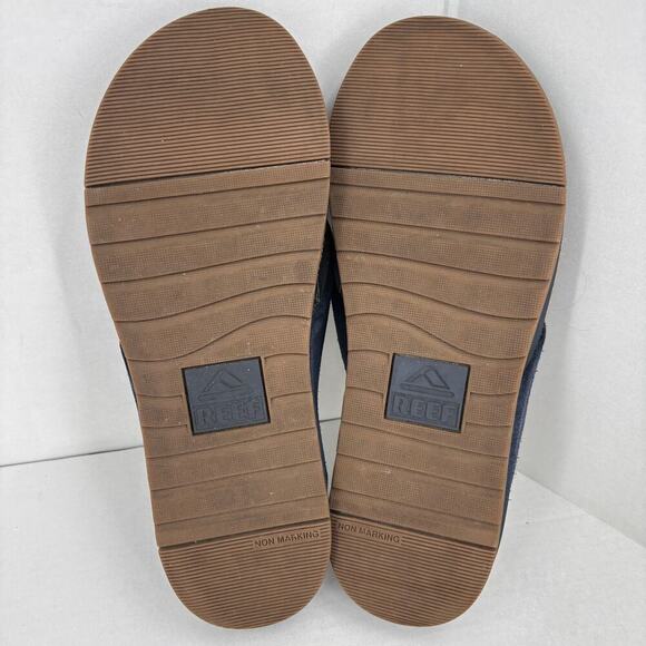 Reef Sandals Mens Size 10 Navy Blue Leather Ojai Flip Flop Comfort Toe Post main image 4